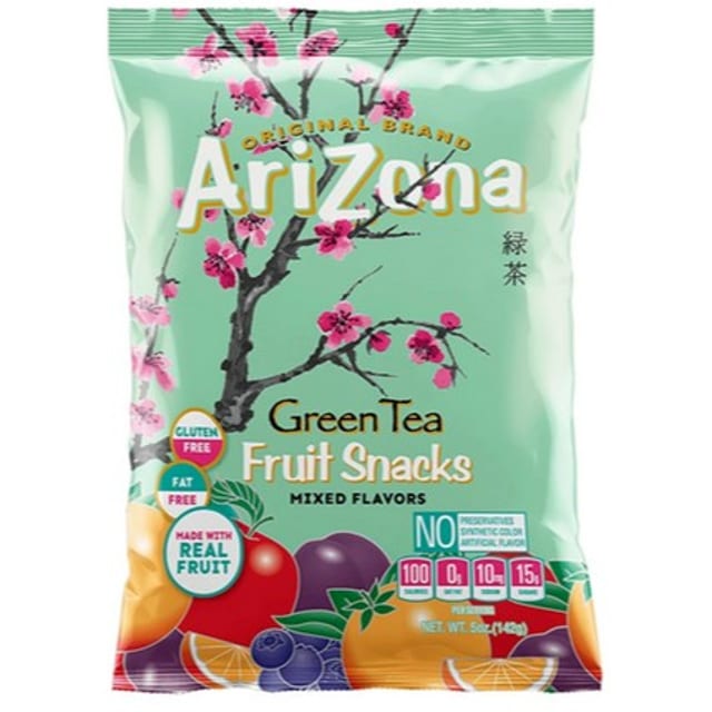 Arizona Green Tea Fruit Snacks.