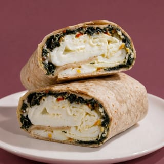 Spinach, Egg, and Feta Burrito