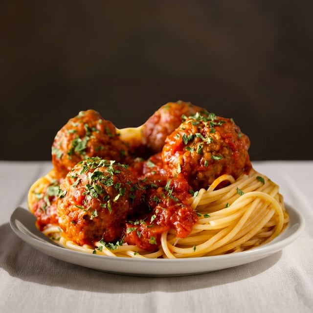 Pasta with Meatballs.