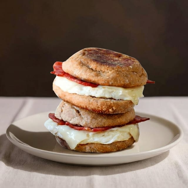 Turkey Bacon and Egg Whites Sandwich.