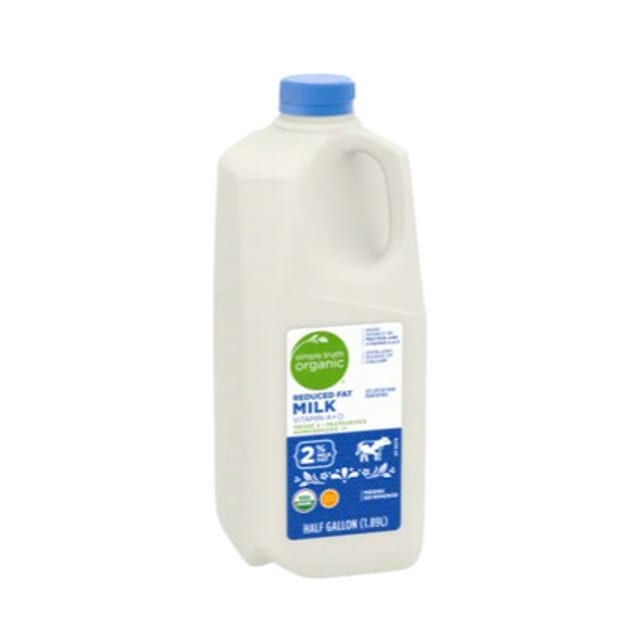 Organic 2% Milk Half Gallon.