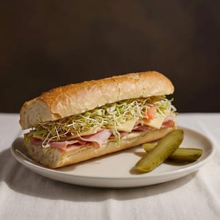 Ham and Swiss Cheese Sandwich