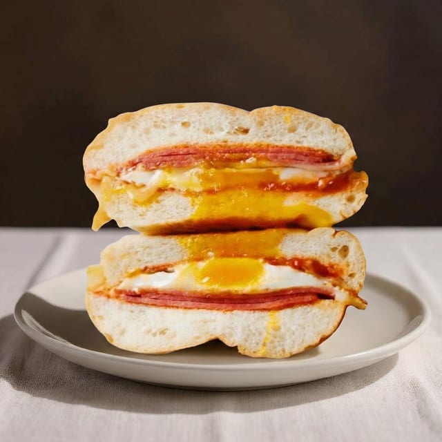 Pork Roll, Egg, and Cheese Sandwich.